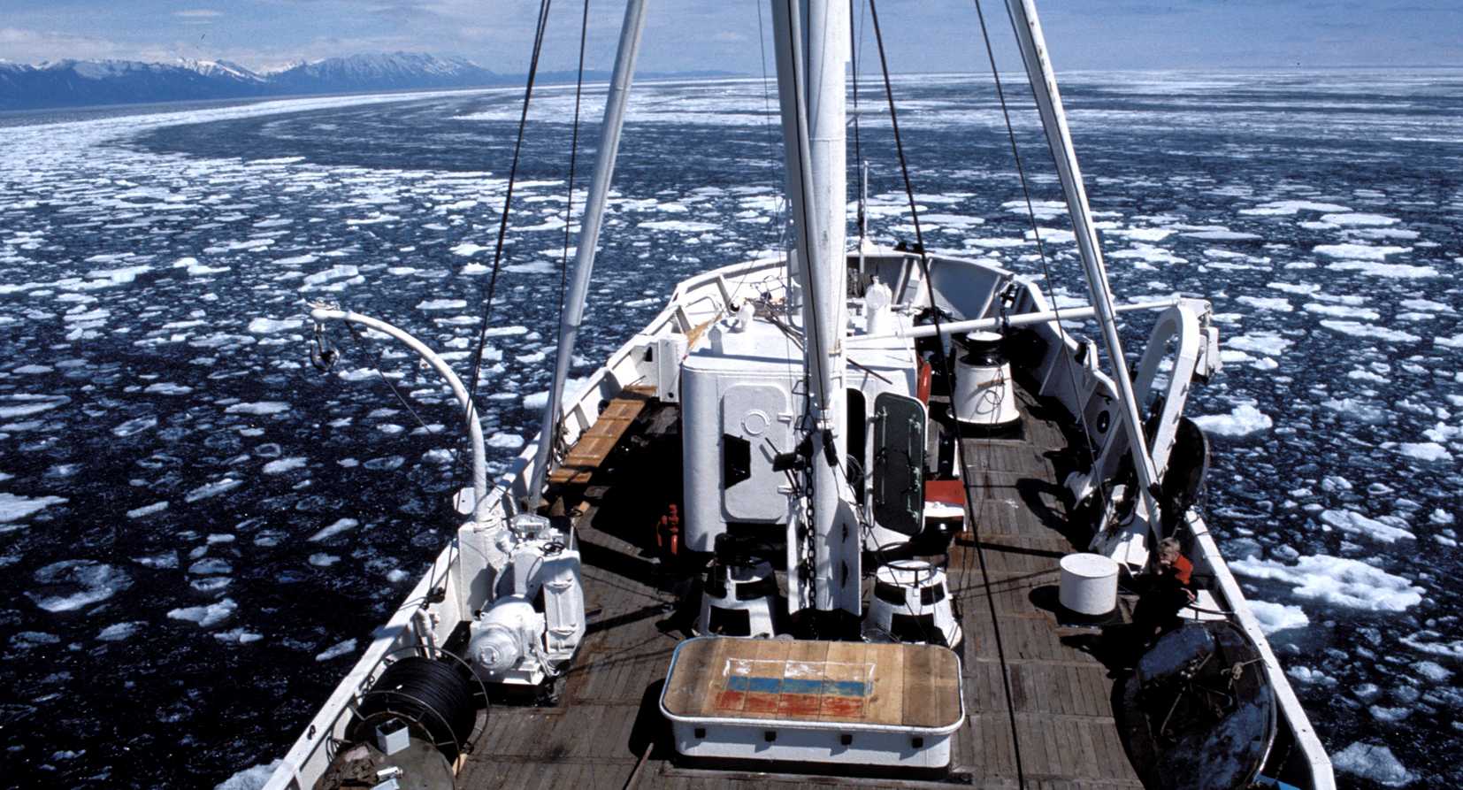 Vergrösserte Ansicht: Forschungsschiff in der Arktis (Foto: D-USYS)